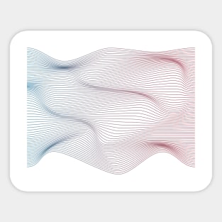 3D Wavy Lines | Geometry Sticker